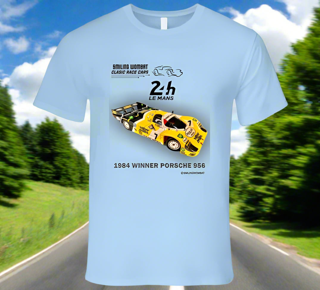 NewMan Porsche 956-1984-T-Shirt and Sweatshirt - Smiling Wombat