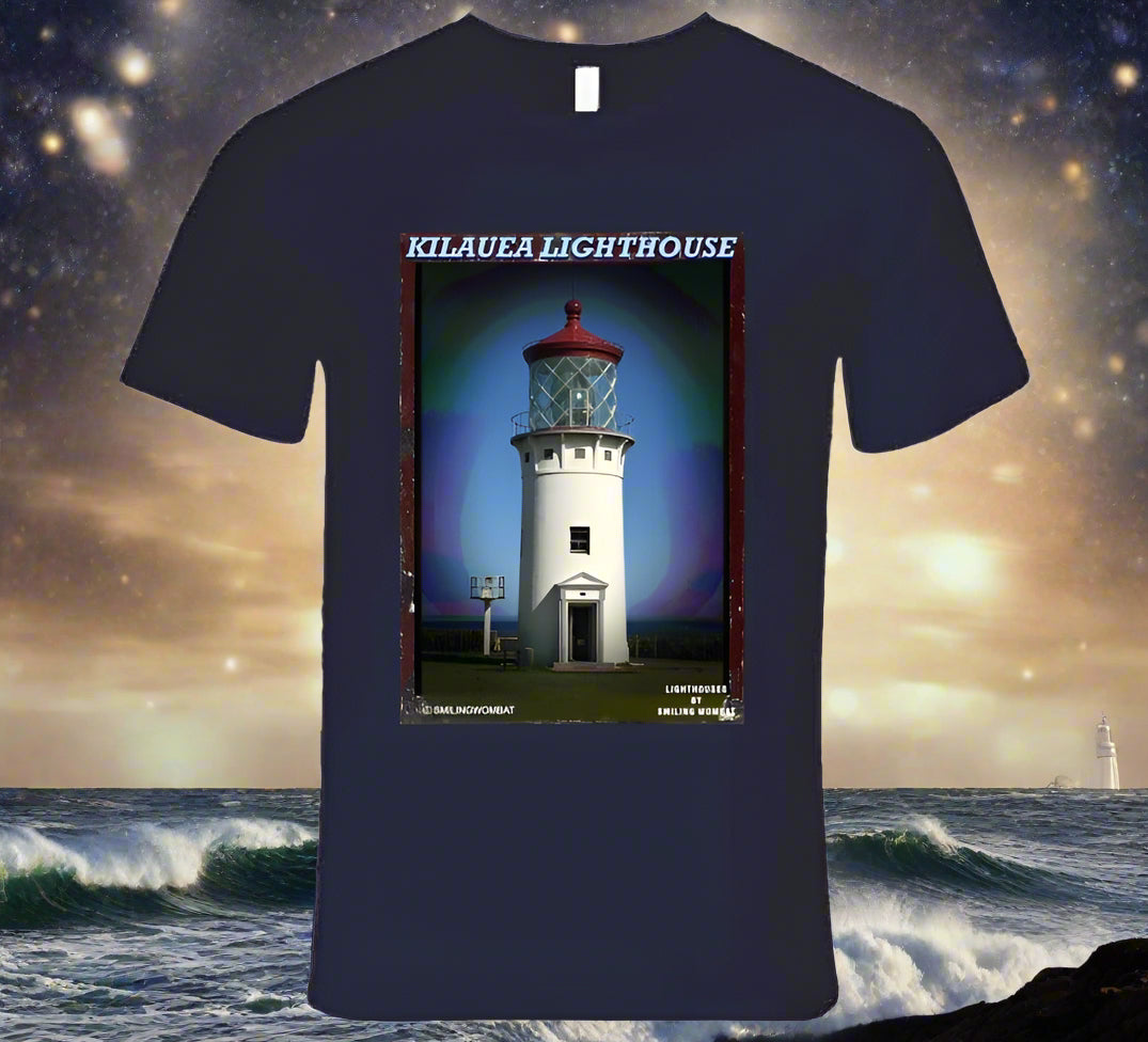 Kilauea Lighthouse T Shirt Collection - Smiling Wombat