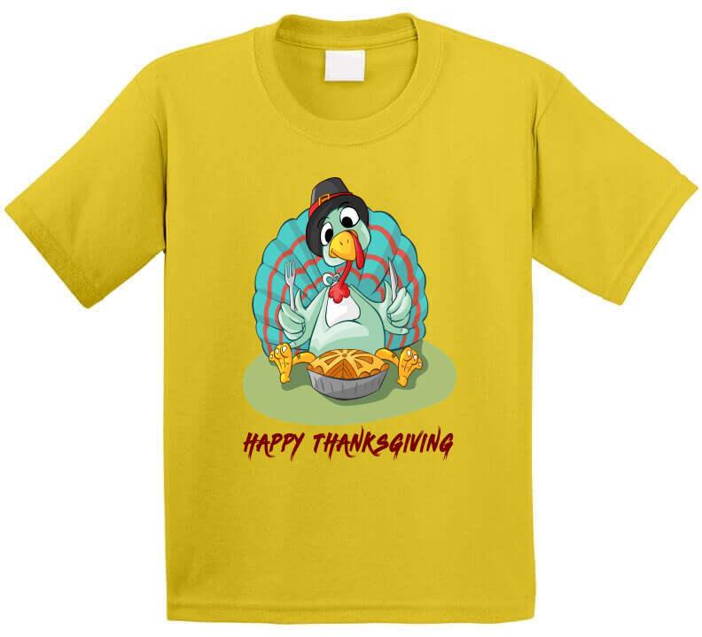 Happy Thanksgiving Funny - T-Shirt - Smiling Wombat