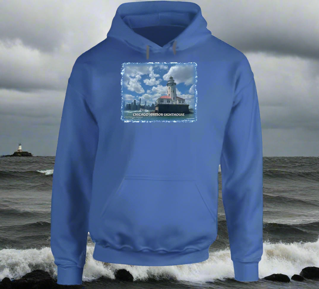 Chicago Harbor Lighthouse T-Shirt and Sweatshirt Collection - Smiling Wombat