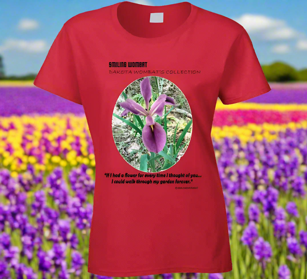 Purple Iris Ladies T Shirt - Shopify