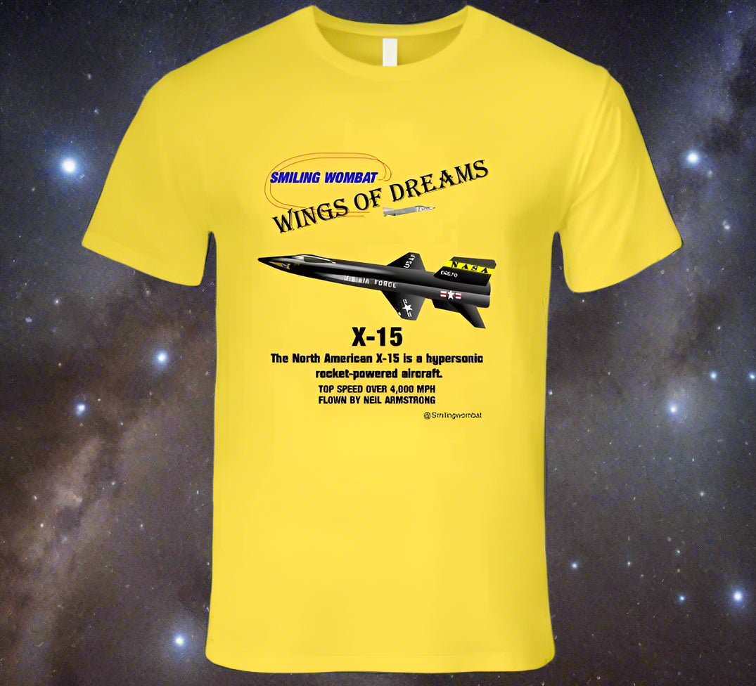 USAF X15 Rocket Plane - T-Shirt - Smiling Wombat