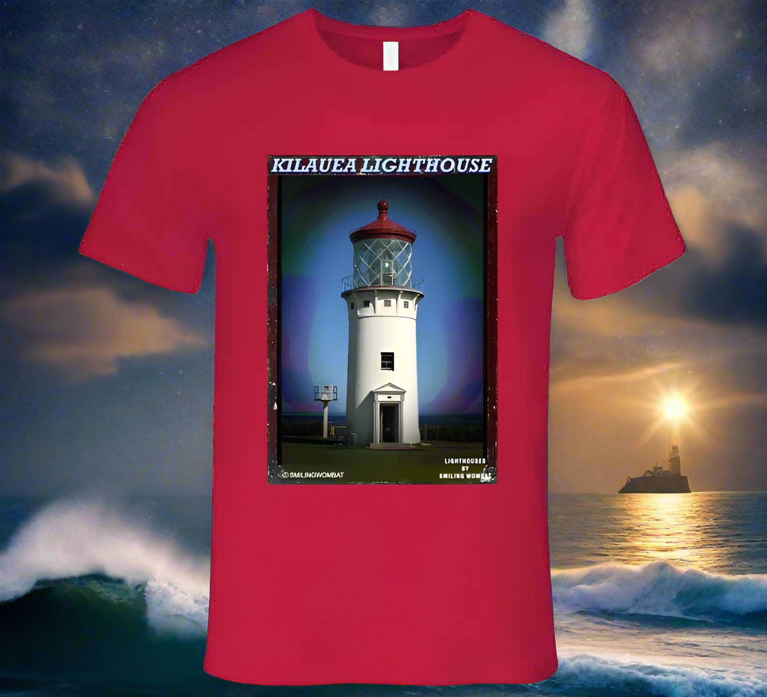 Kilauea Lighthouse T Shirt Collection - Smiling Wombat
