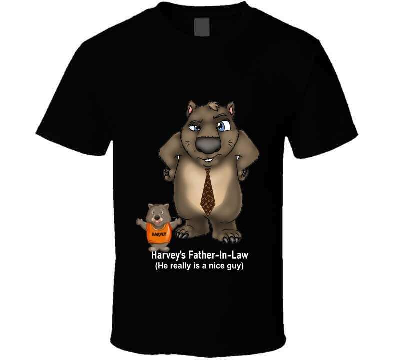 Father in law - Harvey's Father-in-Law - T-Shirt - Smiling Wombat