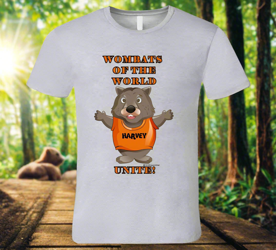 In Troubled Times - Wombats of the World Unite - T-shirt - Smiling Wombat