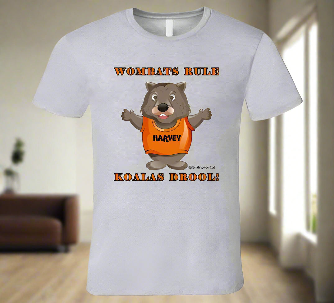 Wombat, Koala - Koalas Drool T Shirt - Smiling Wombat