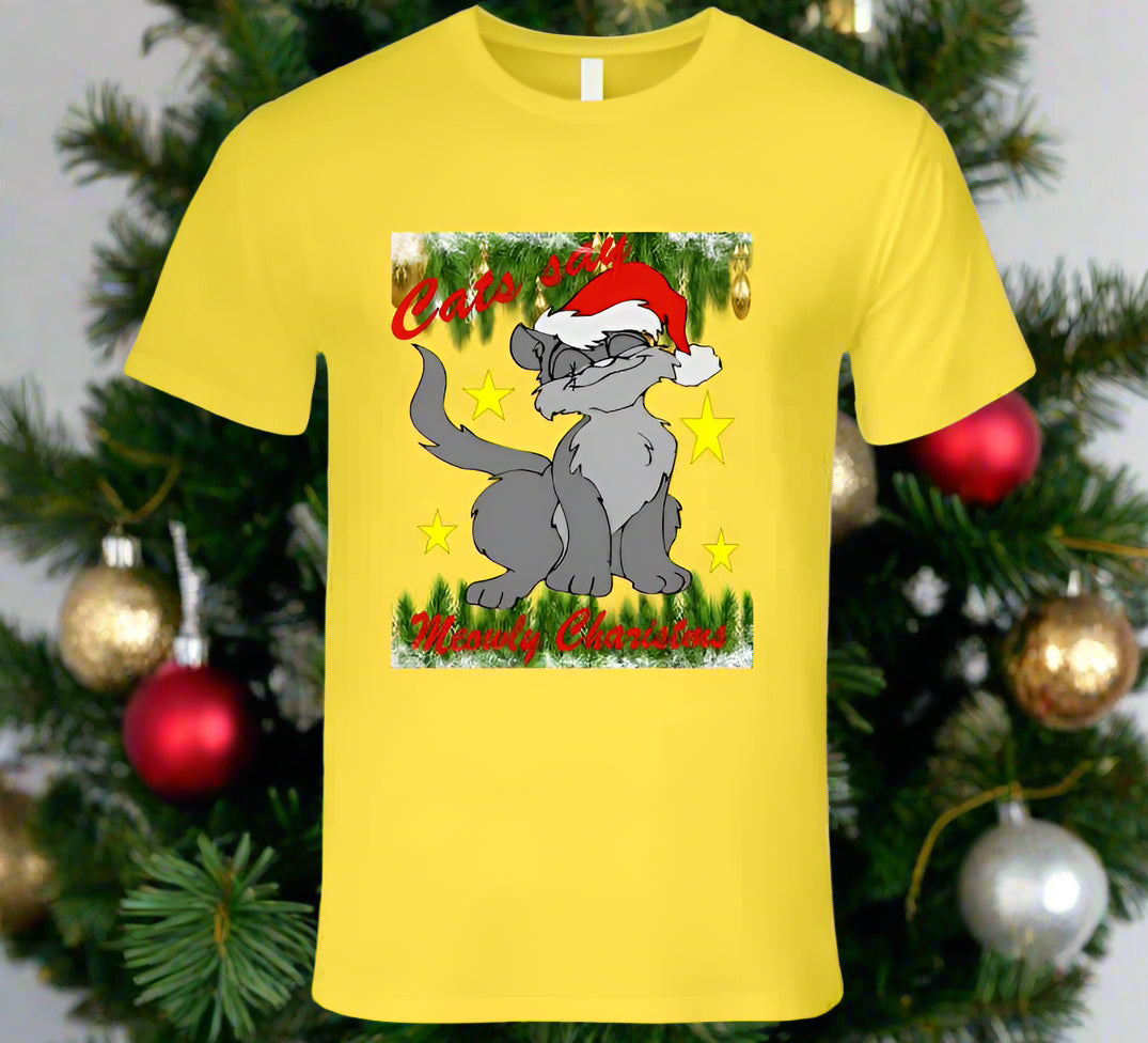 Meowly Christmas T-Shirt and Sweatshirt Collection - Smiling Wombat
