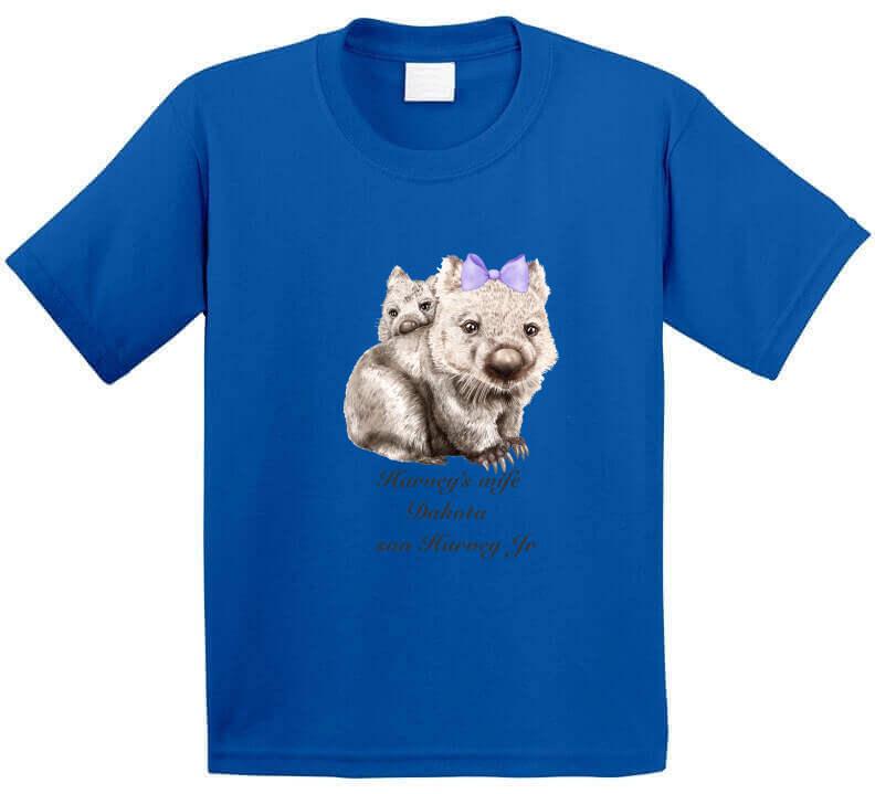 Mom and Son - T Shirt - Smiling Wombat