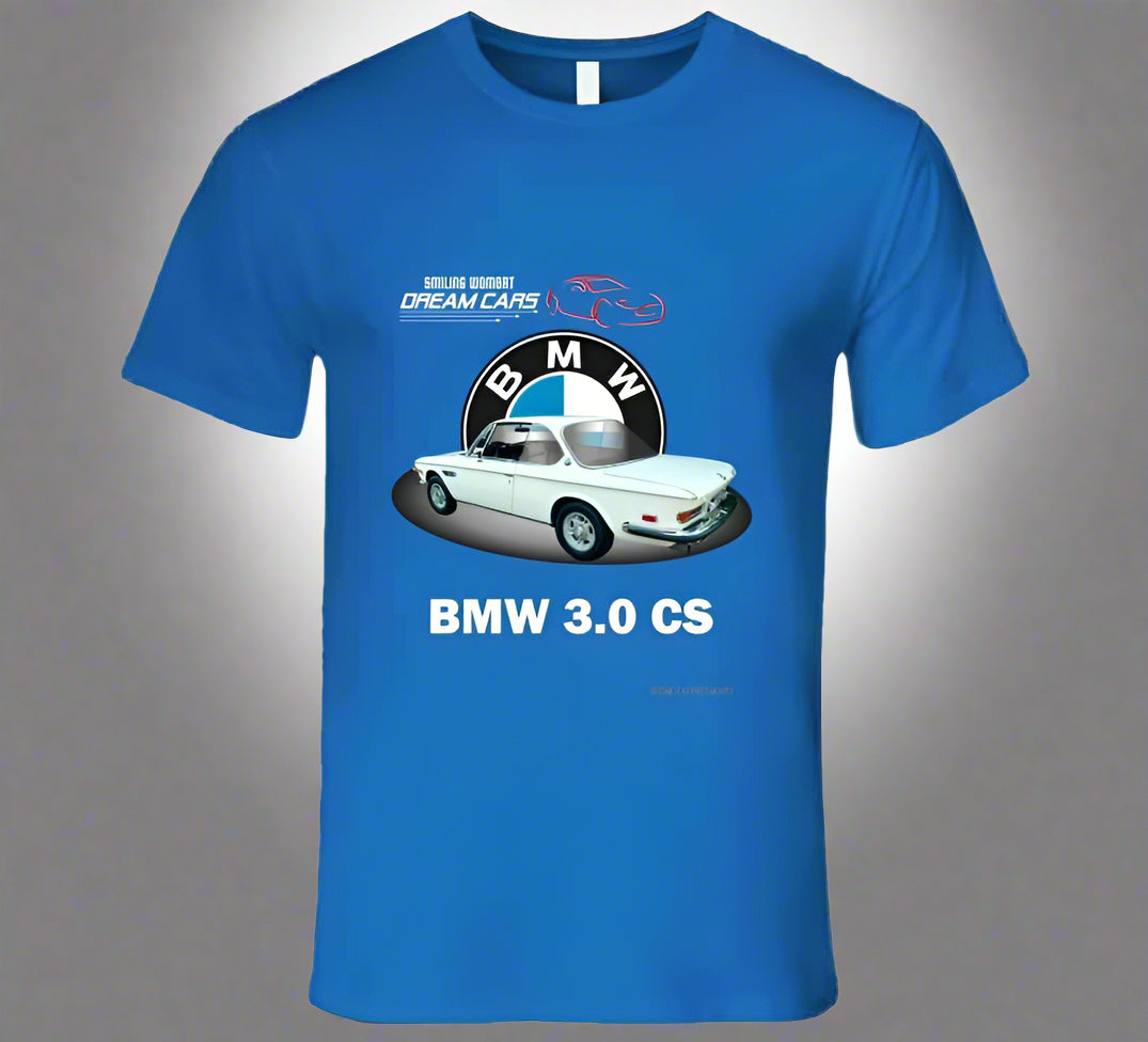 BMW 3.0 CS - T-Shirt and Tote Bags - Smiling Wombat