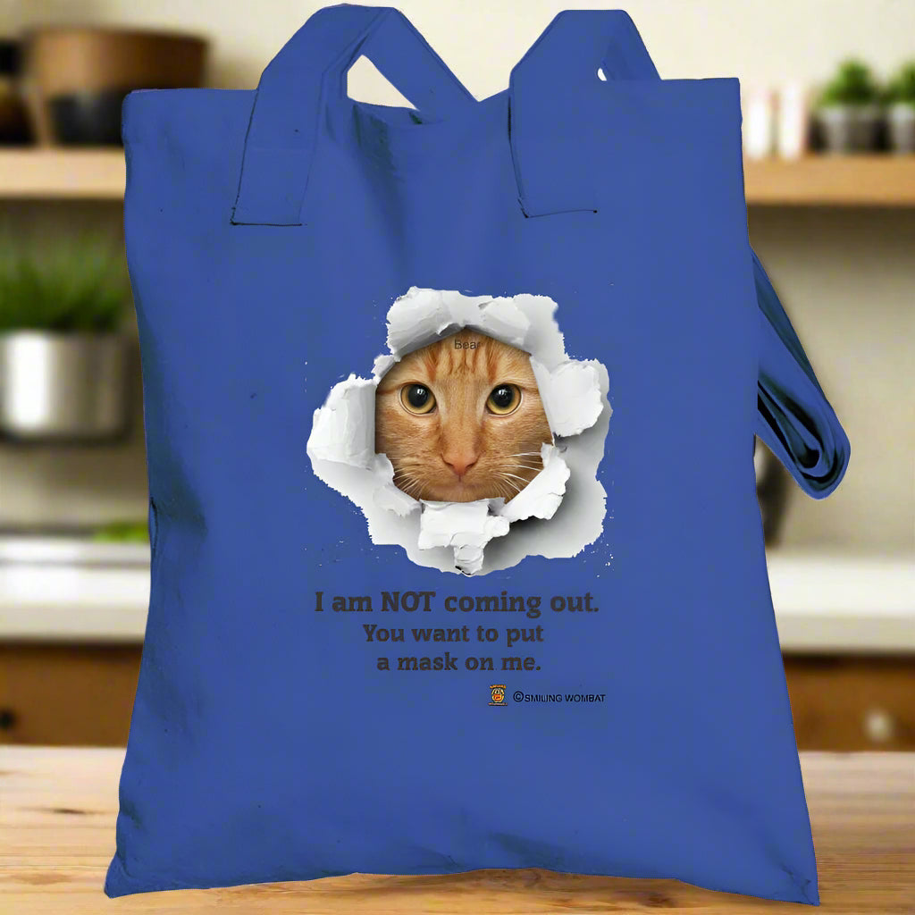 Cat in the Bag - "Won't Come Out" Tote bag - Shopify