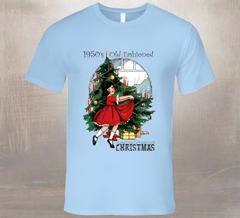 1950s Christmas - T-Shirt - Smiling Wombat