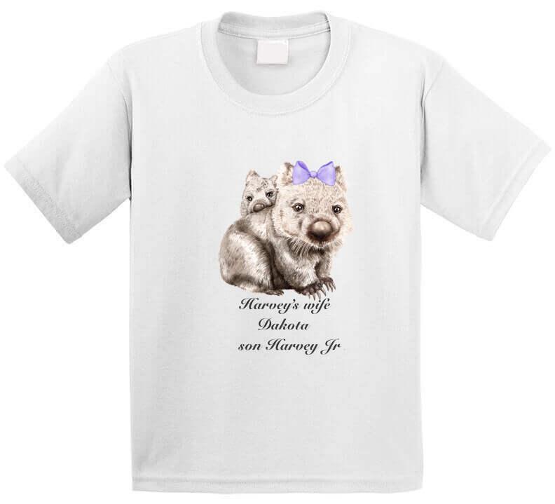 Mom and Son - T Shirt - Smiling Wombat