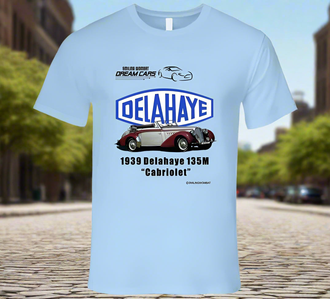 Delahaye 1939 - 139M "Cabriolet" Classic French Car - Shirts - Smiling Wombat