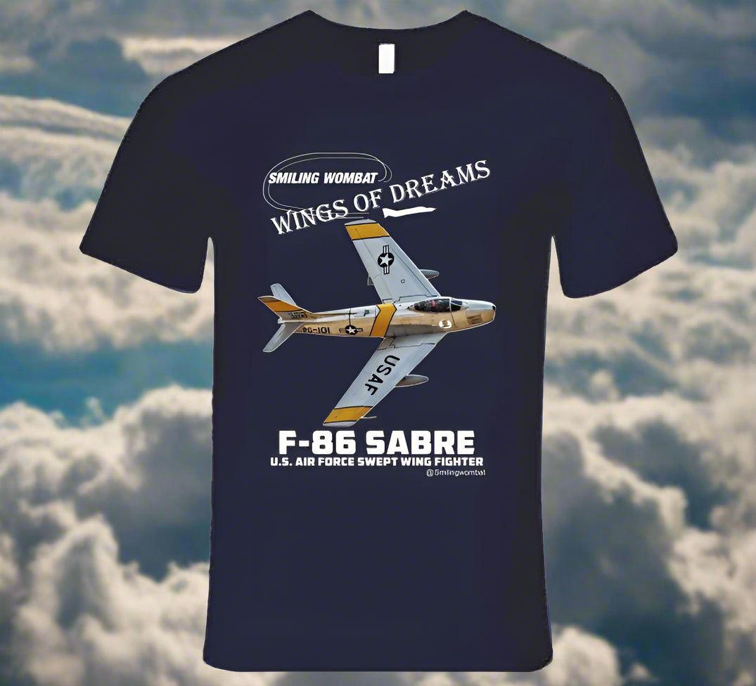 F86 Sabre Jet - Black/Navy T-Shirt - Shopify