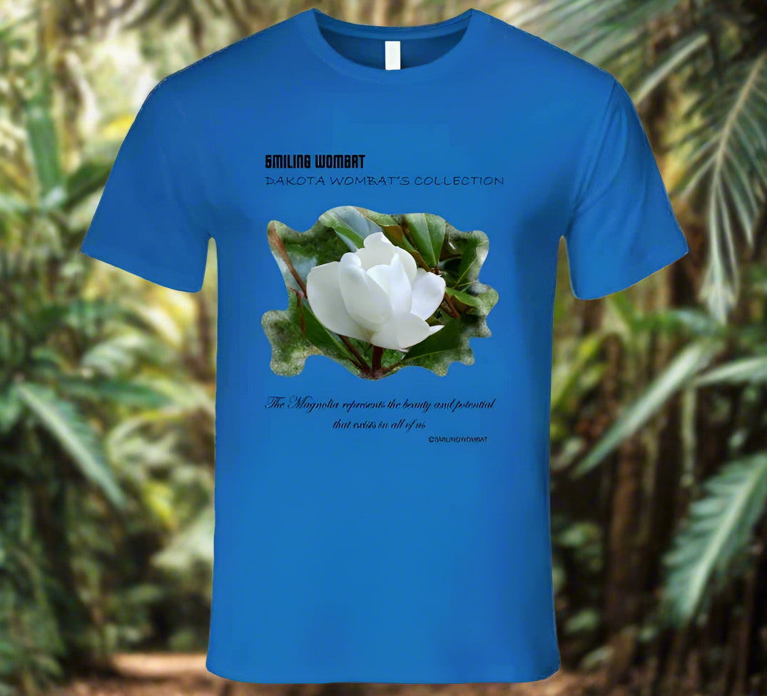Beautiful Magnolia Flower - Premium T-Shirt - Smiling Wombat