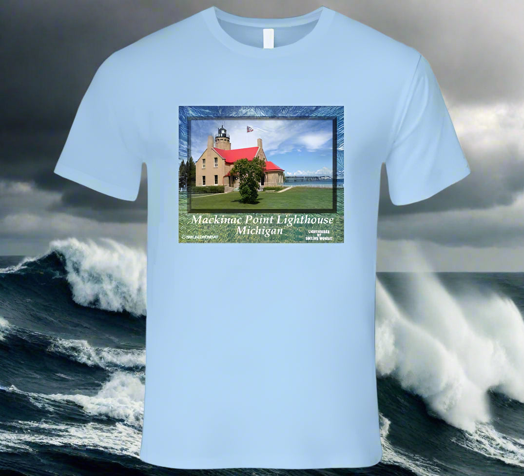 Mackinac Point Historic Lighthouse - T Shirt Collection - Smiling Wombat