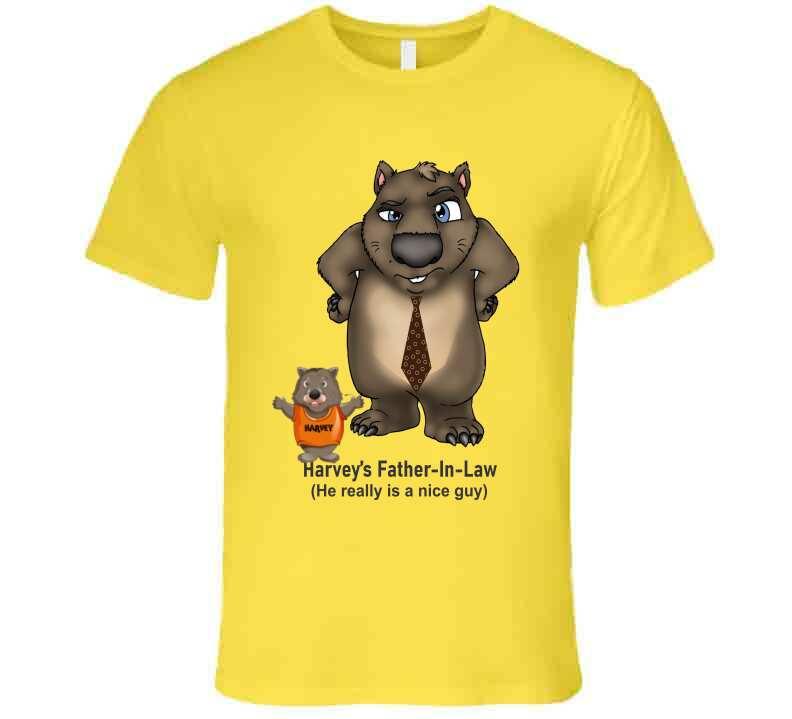 Father In Law - Harvey meets his Father In Law - T Shirt - Smiling Wombat
