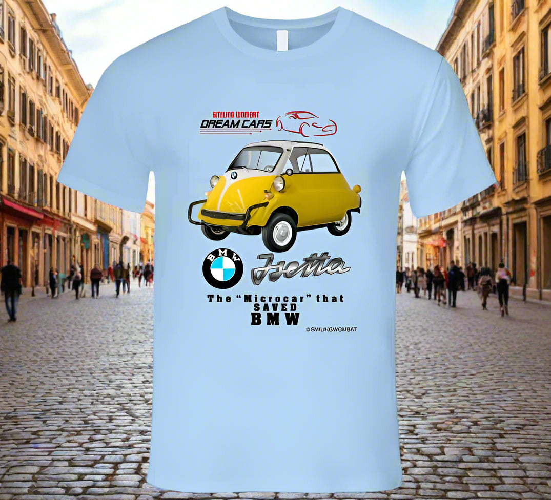 Micro Cars BMW Isetta - T-Shirt - Smiling Wombat