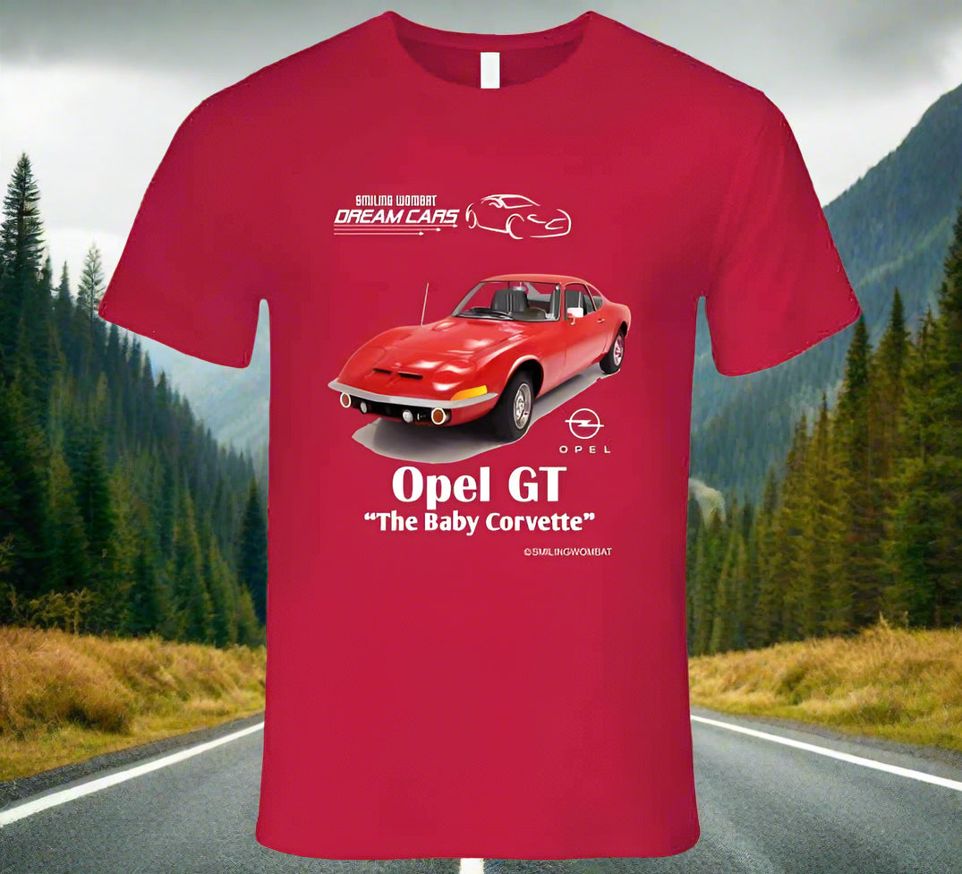 Opel GT 1900 "Baby Corvette" -Dark Colored T-Shirt - Shopify