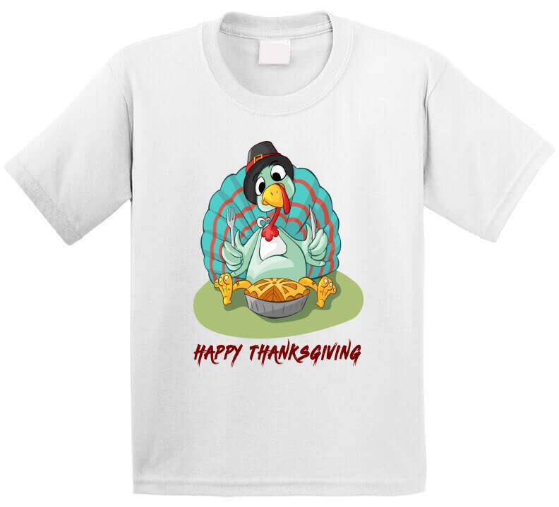 Happy Thanksgiving Funny - T-Shirt - Smiling Wombat