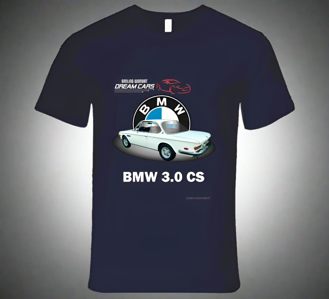 BMW 3.0 CS - T-Shirt and Tote Bags - Smiling Wombat
