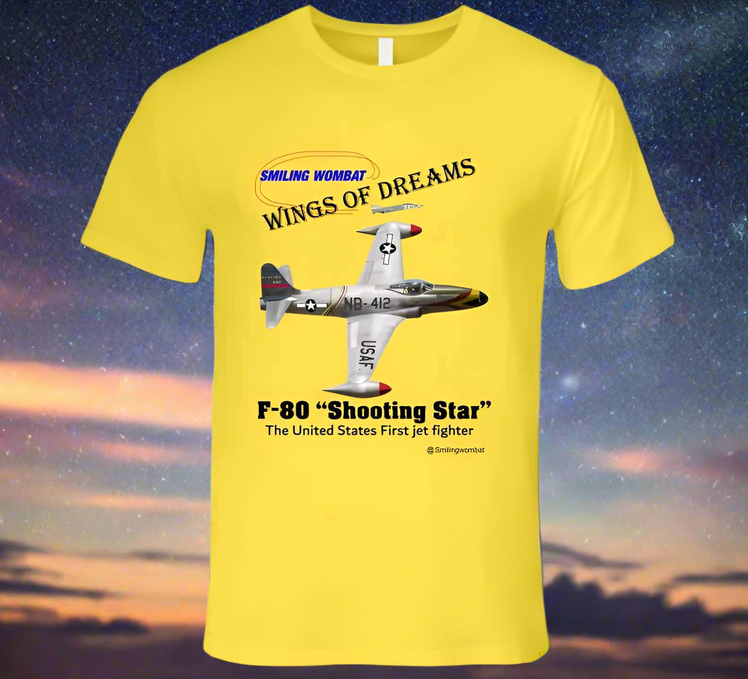 F80 Starfighter - T Shirt - Smiling Wombat