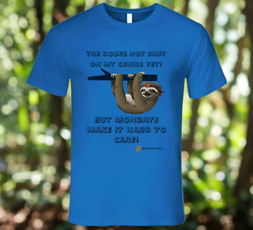 Mondays Get Me Down - Harvey's Friend the "Sloth" Doesn't Like Mondays T-Shirt - Smiling Wombat