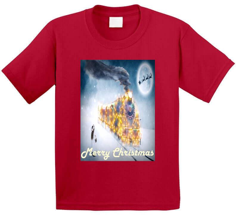 The Christmas Train - T-Shirt - Smiling Wombat