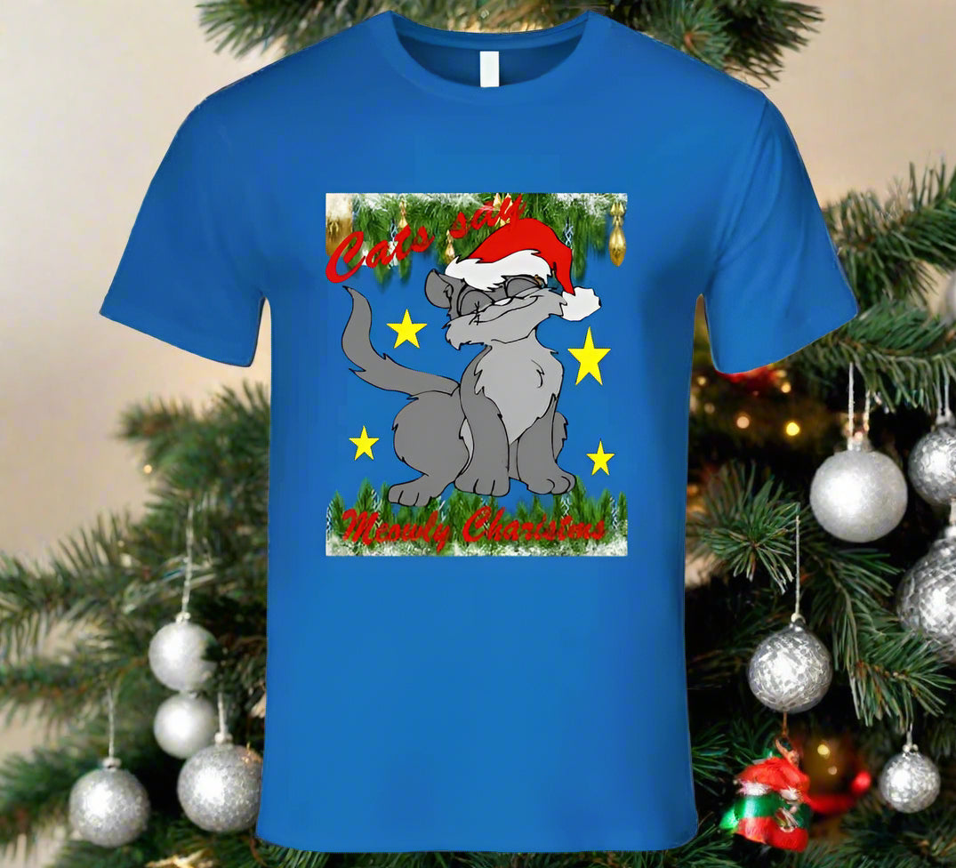 Meowly Christmas T-Shirt and Sweatshirt Collection - Smiling Wombat