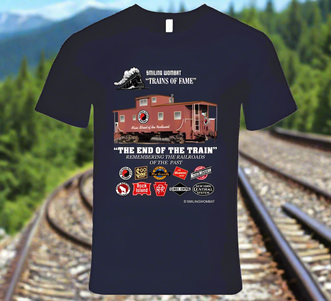 RR Fallen Flags "End Of Train" Caboose Black/Navy T-Shirt - Shopify