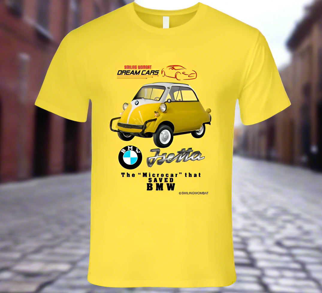 Micro Cars BMW Isetta - T-Shirt - Smiling Wombat