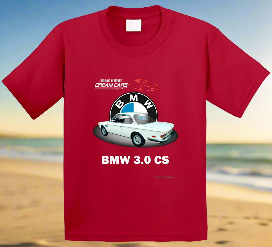 BMW 3.0 CS - T-Shirt and Tote Bags - Smiling Wombat