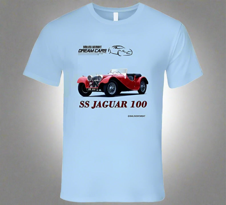 Classic Car Jaguar 100 - Smiling Wombat