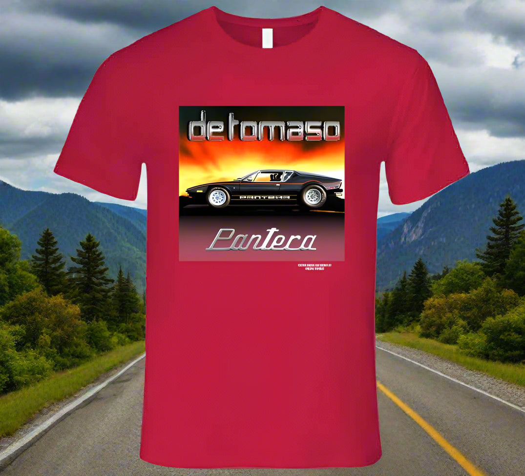 De Tomaso Pantera -Colorful T-Shirt Collection by Smiling Wombat - Smiling Wombat