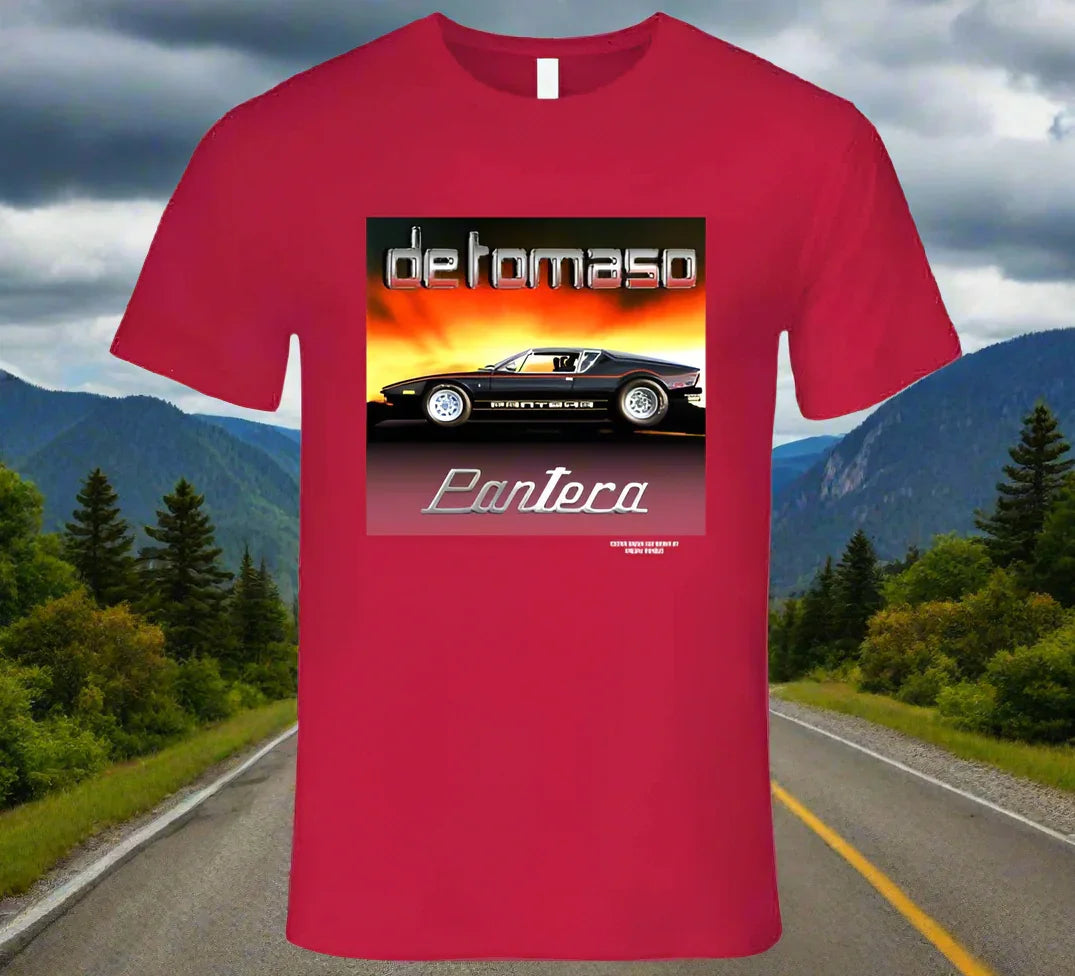De Tomaso Pantera -Colorful T-Shirt Collection by Smiling Wombat - Shopify
