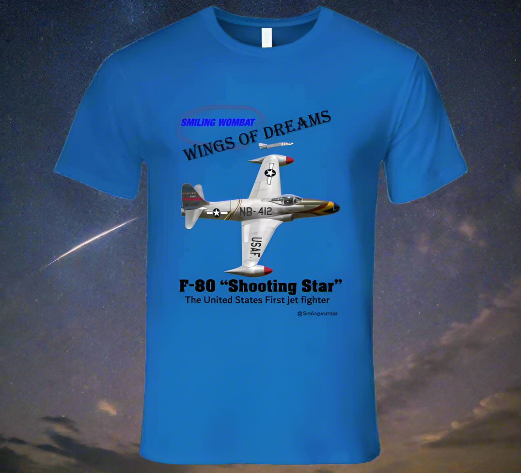 F80 Starfighter - T Shirt - Smiling Wombat