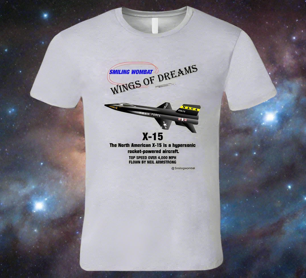 USAF X15 Rocket Plane - T-Shirt - Smiling Wombat