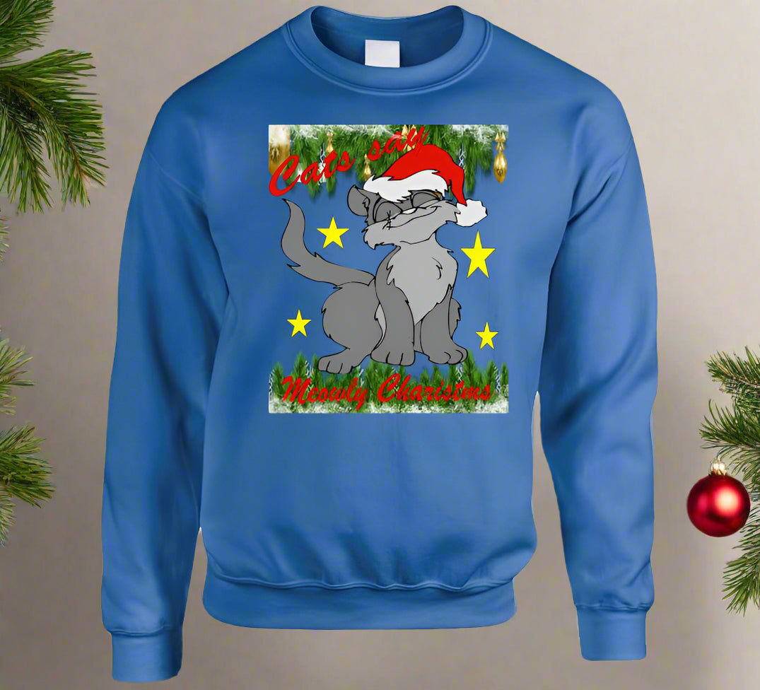 Meowly Christmas T-Shirt and Sweatshirt Collection - Smiling Wombat