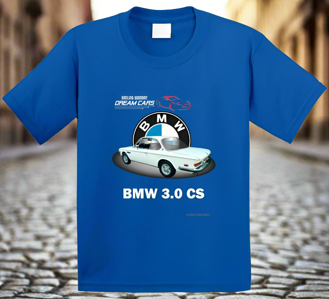 BMW 3.0 CS - T-Shirt and Tote Bags - Smiling Wombat
