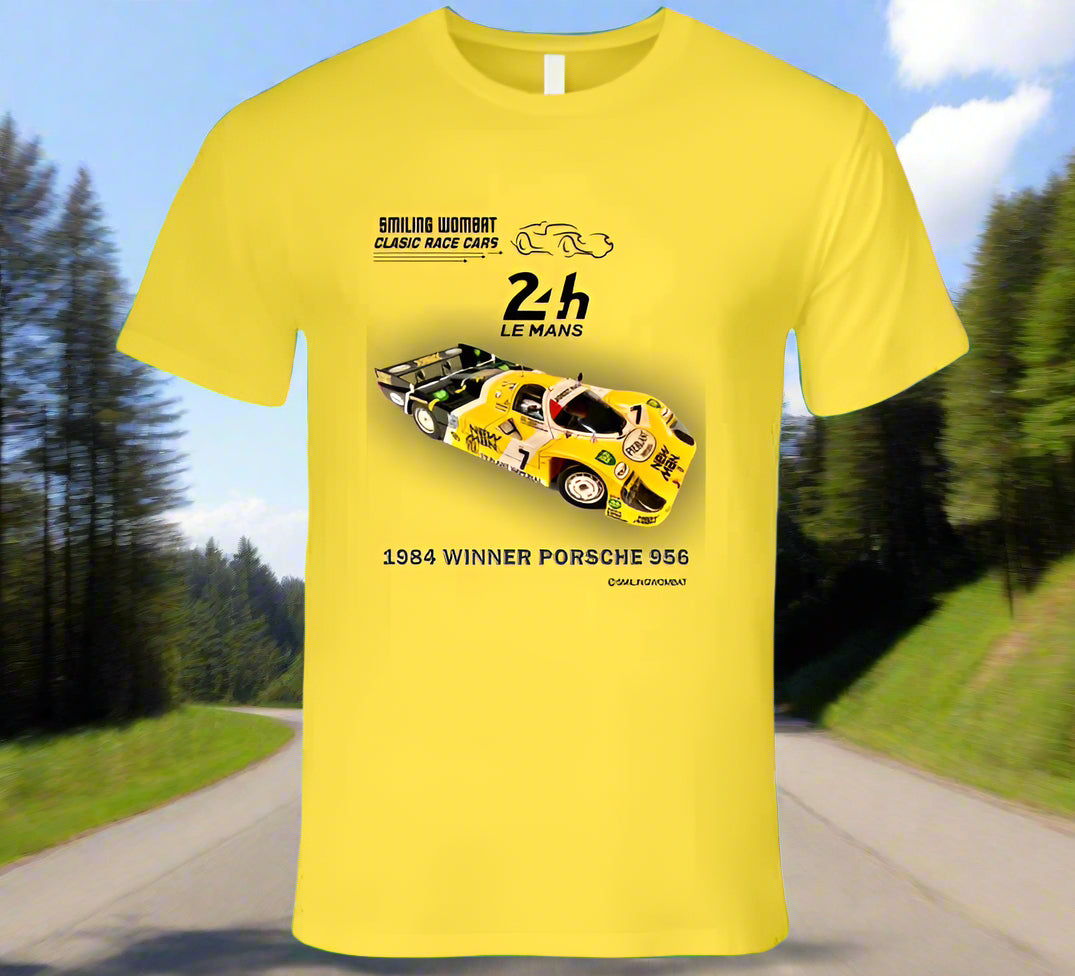 NewMan Porsche 956-1984-T-Shirt and Sweatshirt - Smiling Wombat