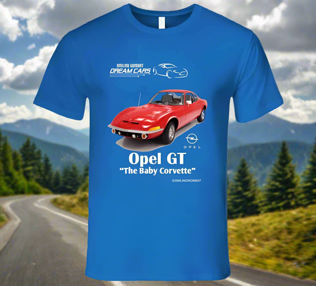 Opel GT 1900 "Baby Corvette" -Dark Colored T-Shirt - Shopify