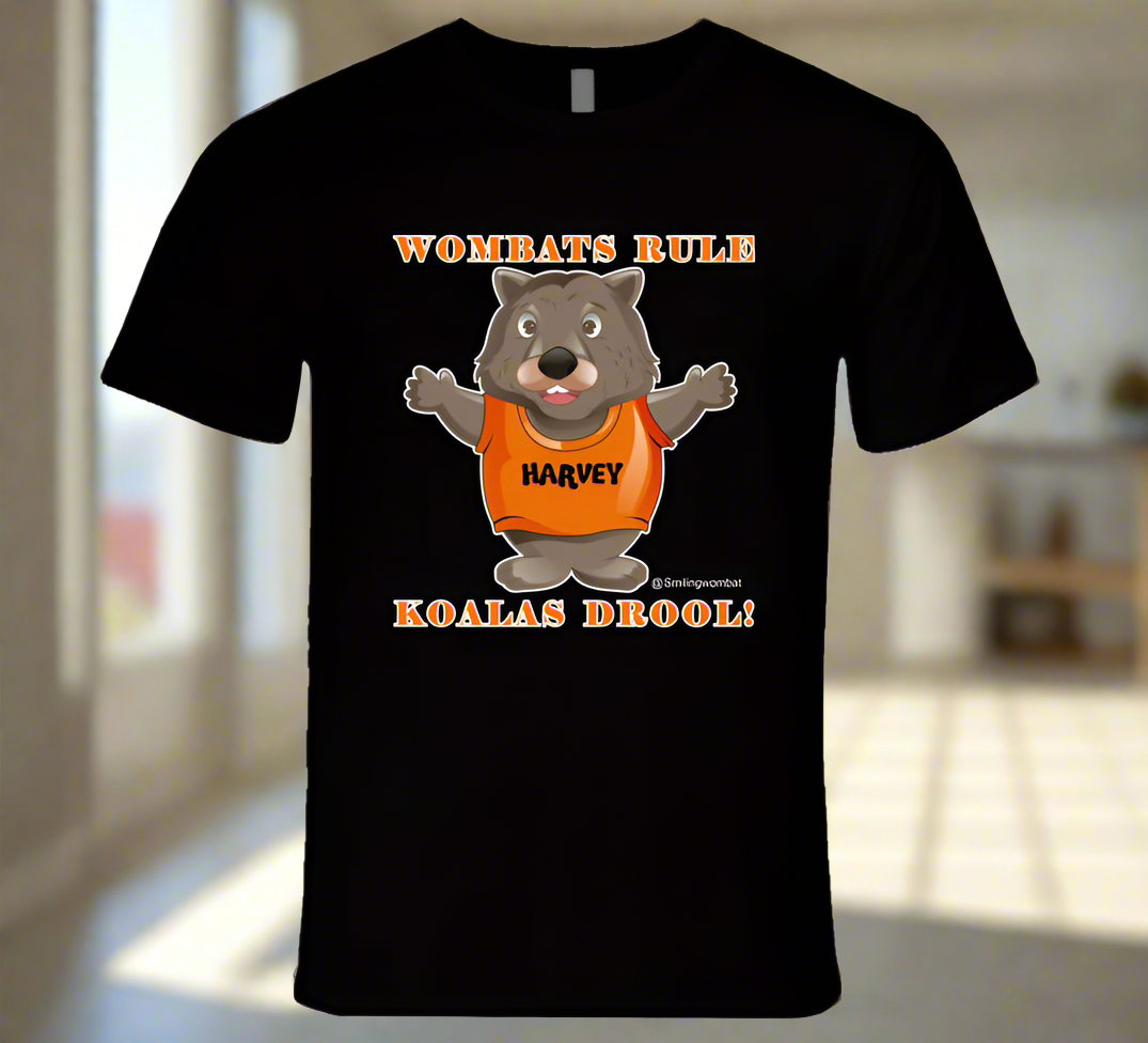 Wombat, Koala - Koalas Drool T Shirt - Smiling Wombat