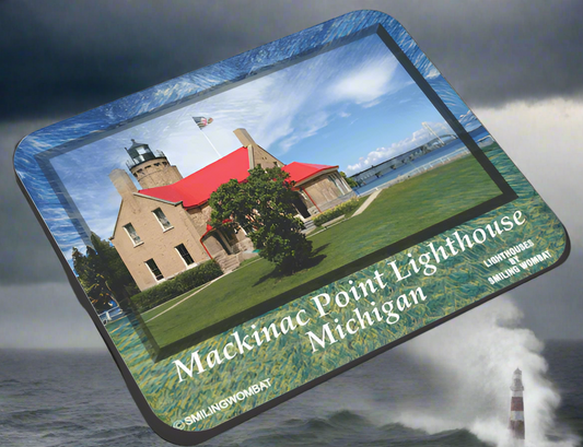 Mackinac Island Historic Lighthouse - Mousepad From Smiling Wombat - Shopify