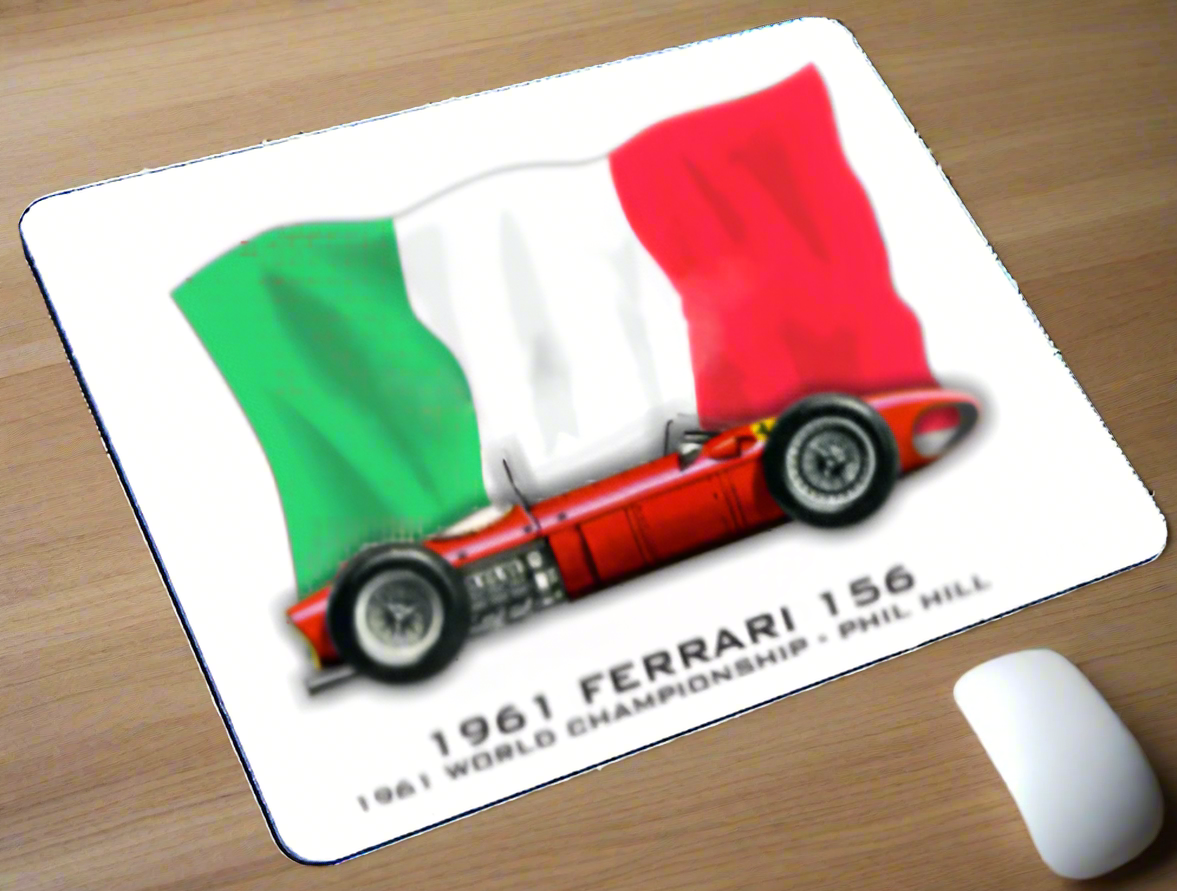 Ferrari Mouse Mat - Famous 156 "Shark Nose" Mouse Pad - Smiling Wombat