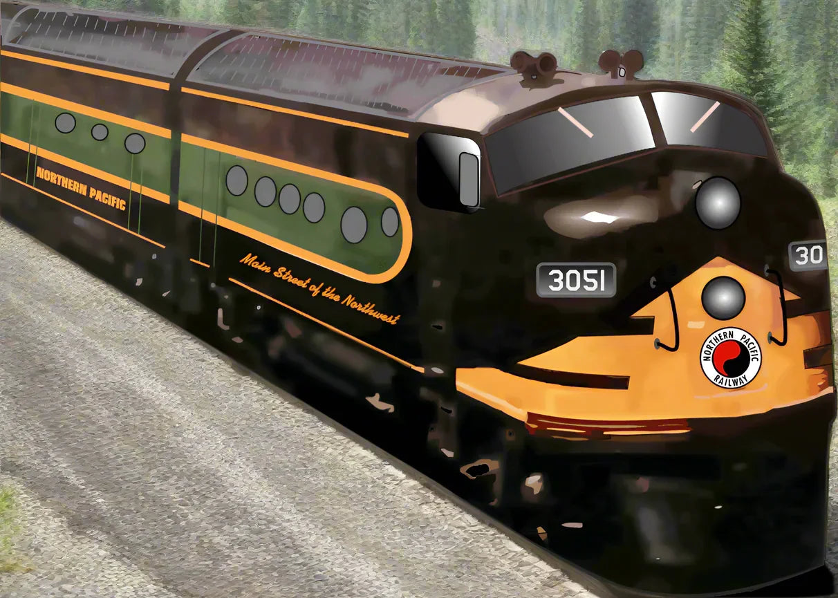 Northern Pacific Railroad History - "Main Street of the Northwest" Black/Navy T-Shirt - Shopify