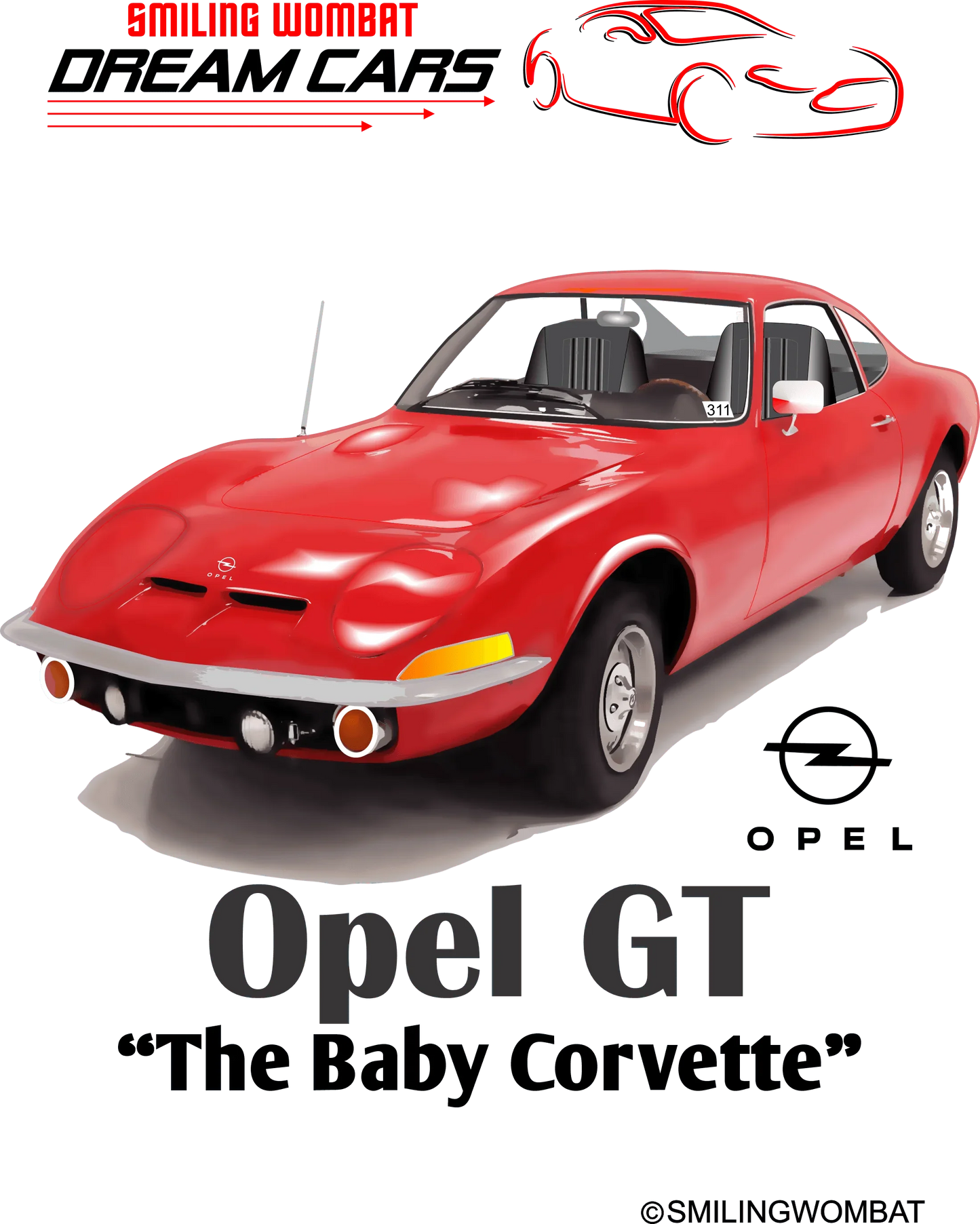 Opel GT "Baby Corvette" T Shirt - Shopify