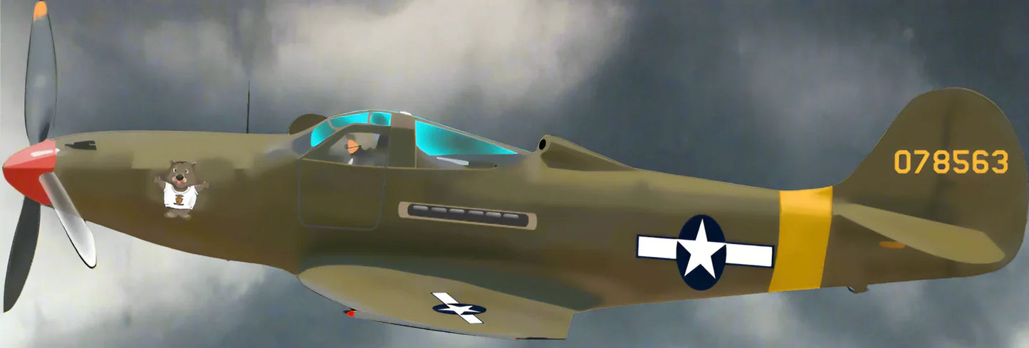 Bell P39 Airacobra - Black/Navy T-Shirt - Shopify