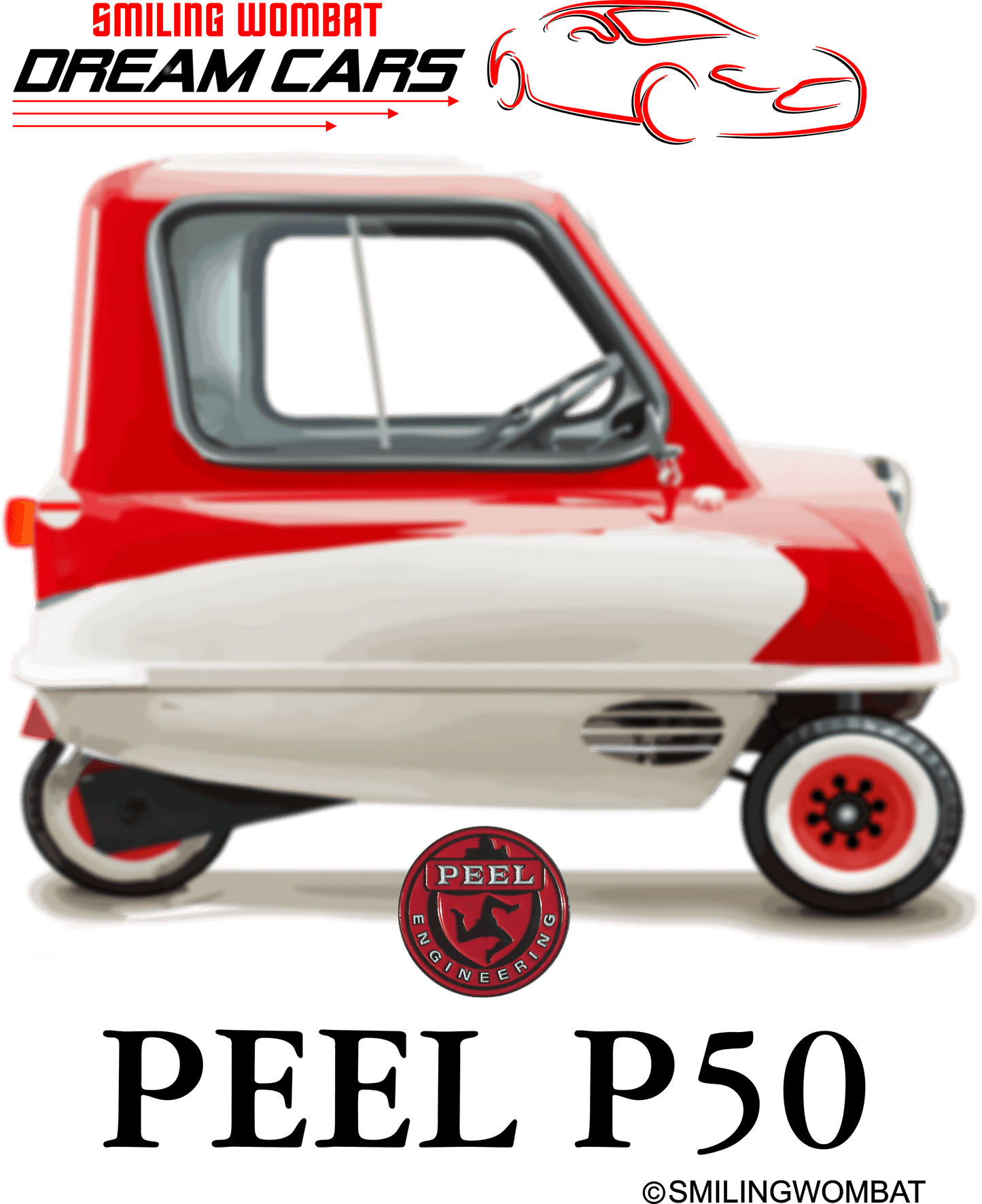 The Peel P50 - T-Shirt - Smiling Wombat
