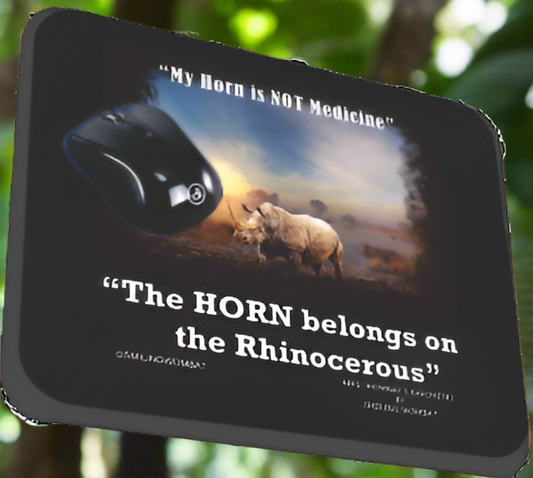 Rhino Horns are Not Medicine - Rhino Mouse Pad - Shopify