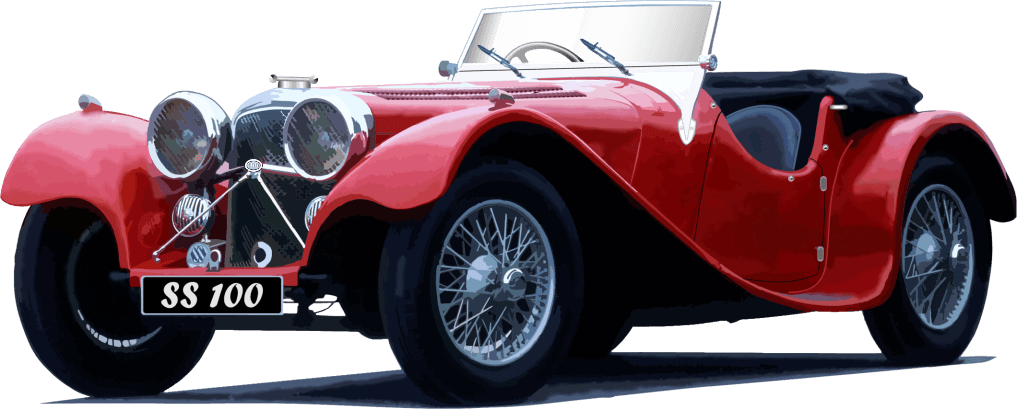 Classic Car SS Jaguar 100 T-Shirt Smiling Wombat